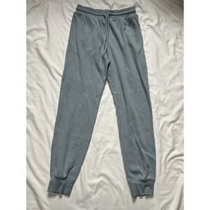 Women's Sunday Best Size Small Blue Waffle Knit Thermal Joggers